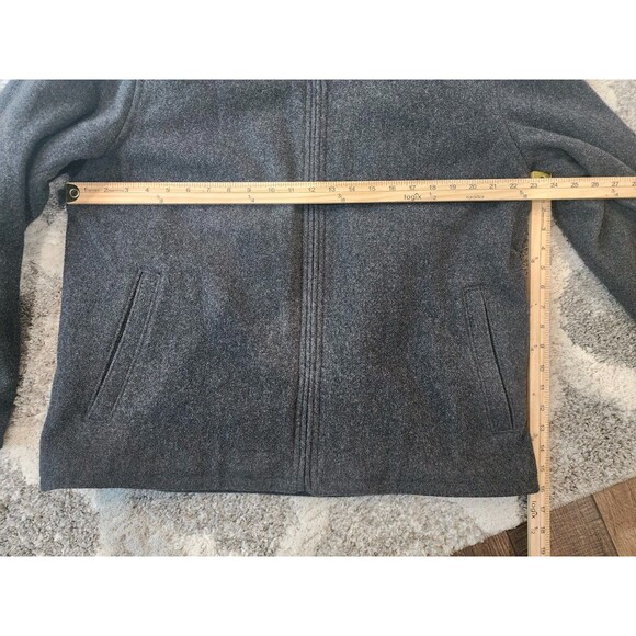 Vintage Gap Bomber Jacket Men’s Large Gray Wool Blend Full Zip Pockets Y2K - Picture 6 of 15
